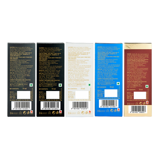 Denver Pack of 5 Perfumes (Champ + Victor + Rider + Goal + Honour) - 70ml Each - Sale