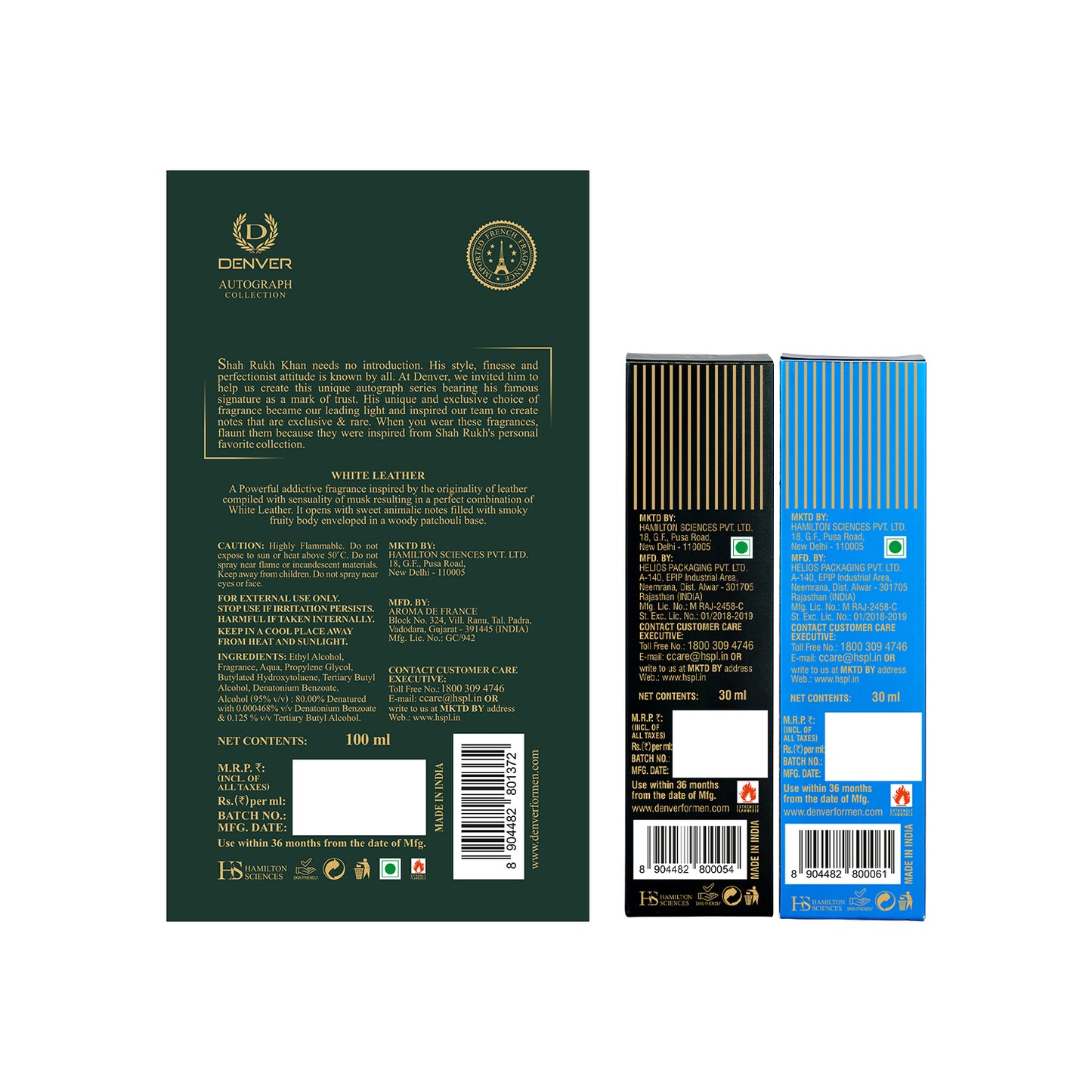 SRK Autograph White Leather Perfume 100ml | Free Mogul & Vip Rush perfume 30ml