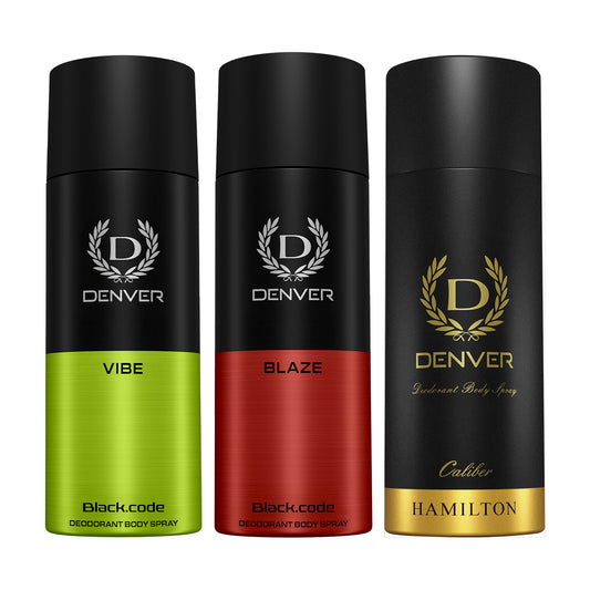 Pack of 3 Deos (Vibe + Blaze + Caliber) - 150ml Each