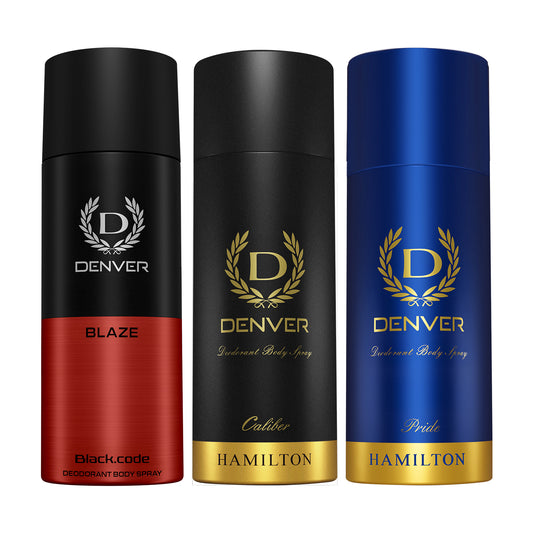 Pack of 3 Deos (Blaze + Caliber + Pride) - 150ml Each