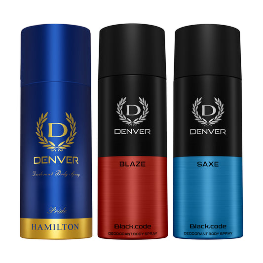 Pack of 3 Deos (Pride+ Blaze + Saxe) - 150ml Each