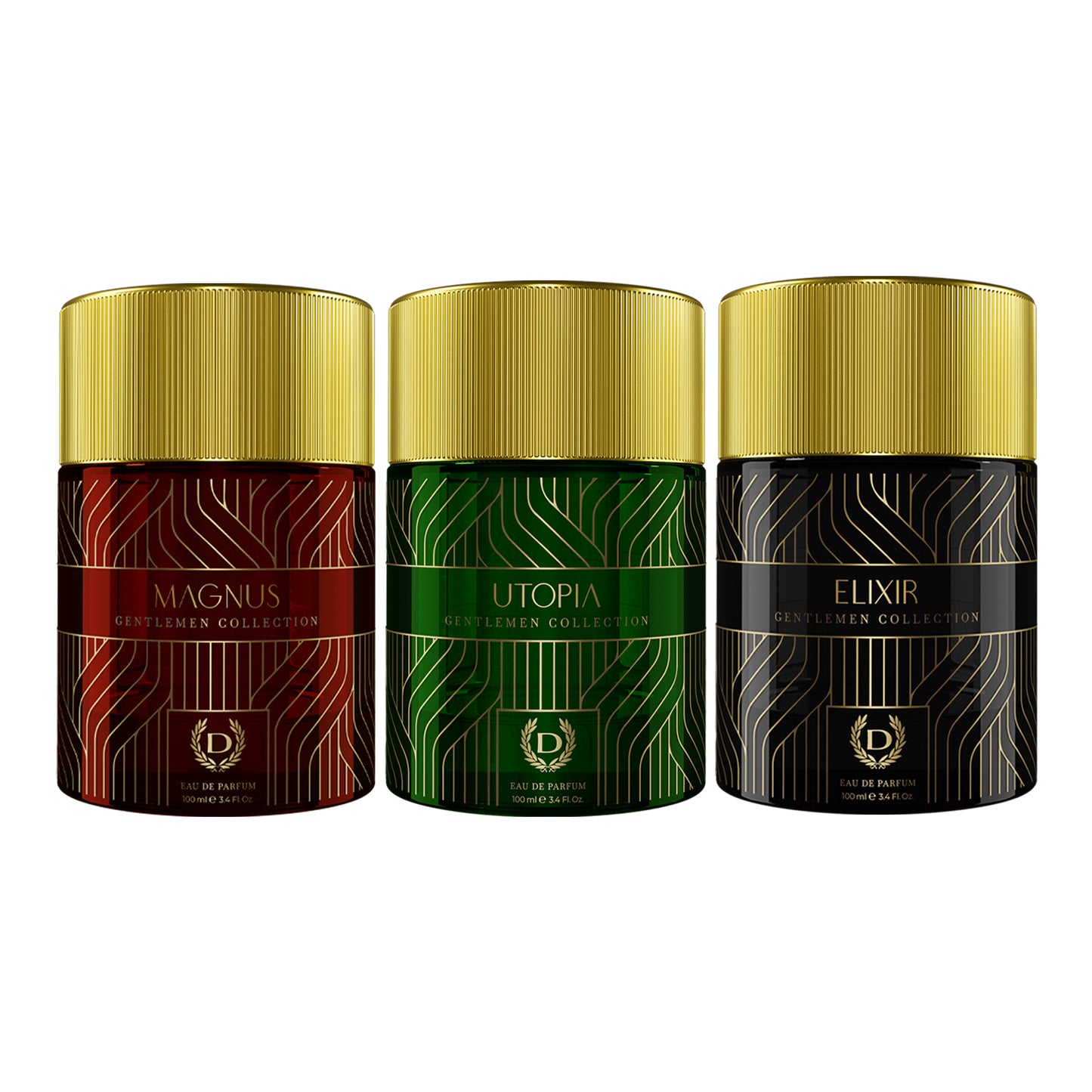 Denver Pack of 3 Gentlemen Collection Magnus, Elixir & Utopia 100ml Perfume