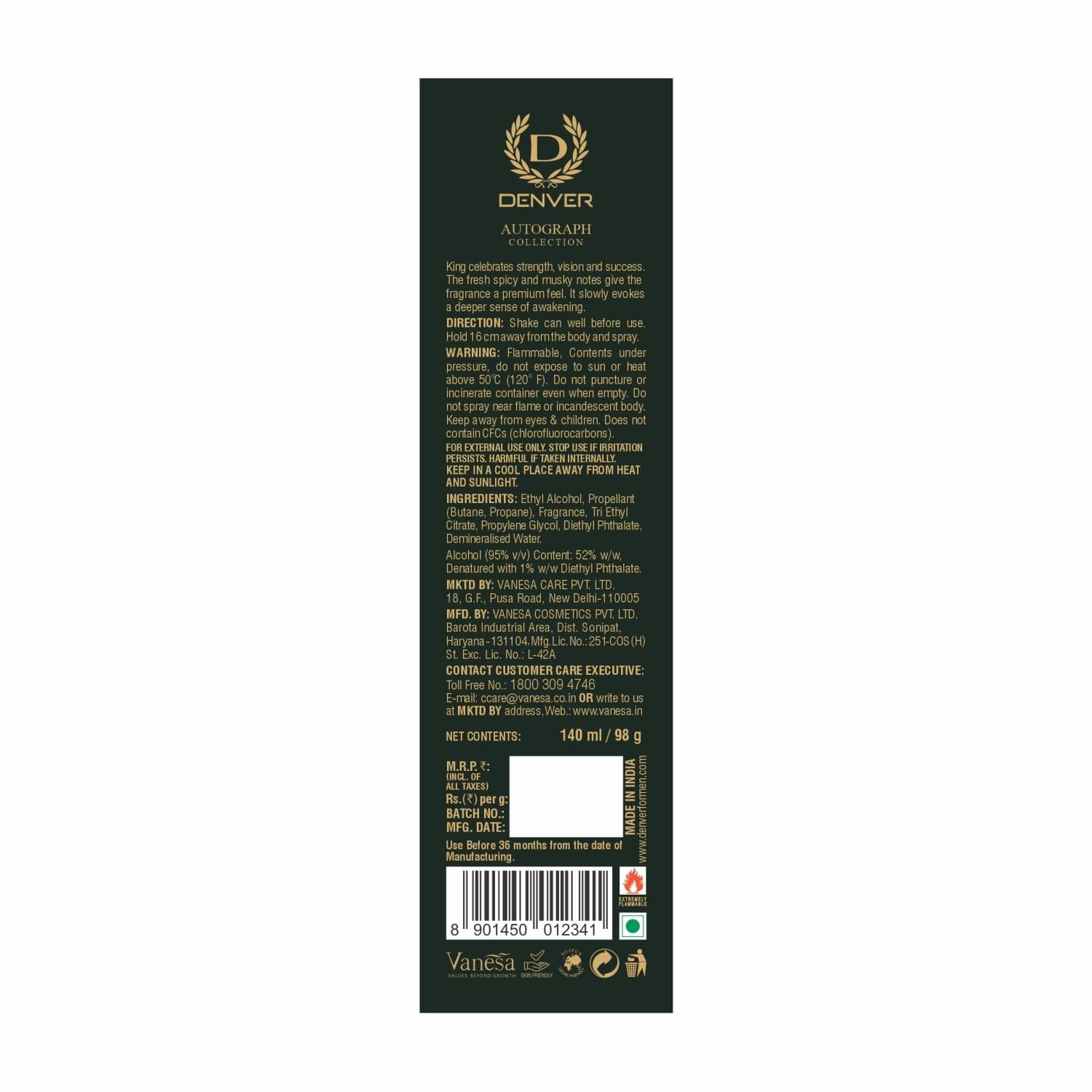 Denver King Deo Back Side