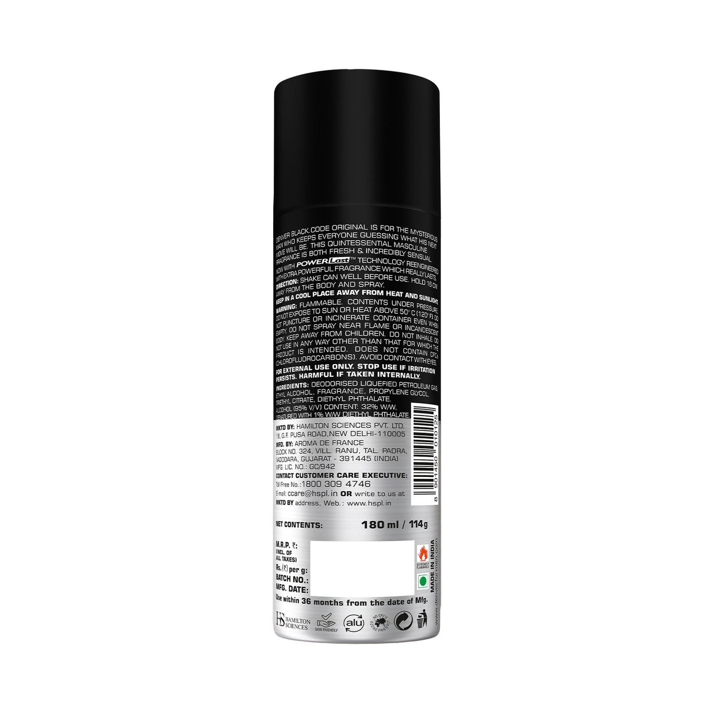 Black Code Original Deodorant 180ml