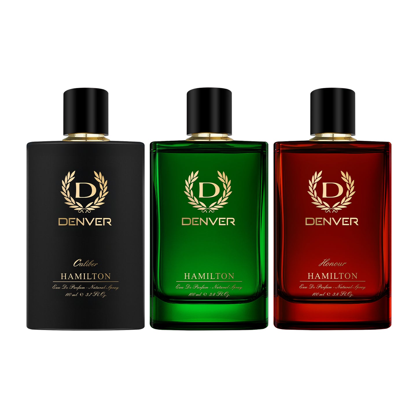 Pack of 3 (Caliber 110ml + Hamilton 100ml + Honour 100ml) Perfume | DENVER