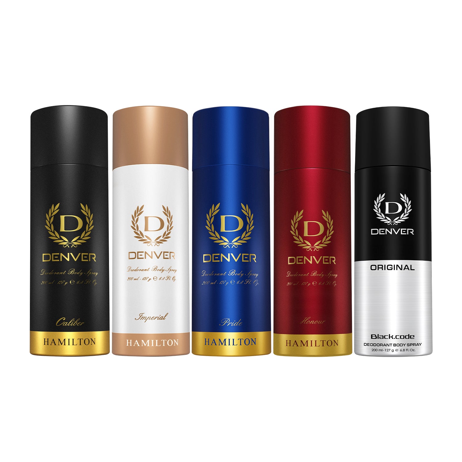 Caliber + Imperial + Pride + Honour + Black Code Original - 200ml Each