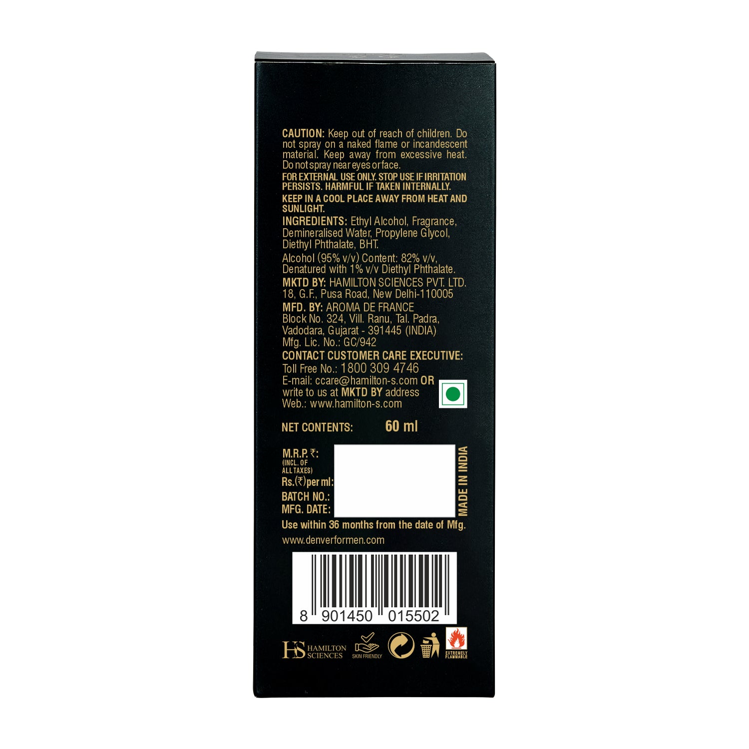 Champ Perfume 60ml Back Side