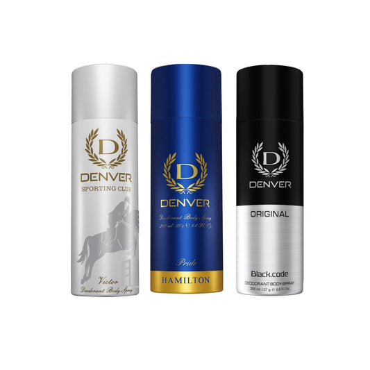 Pack of 3 Deos (Victor + Pride + Black Code Original) - 200ml Each