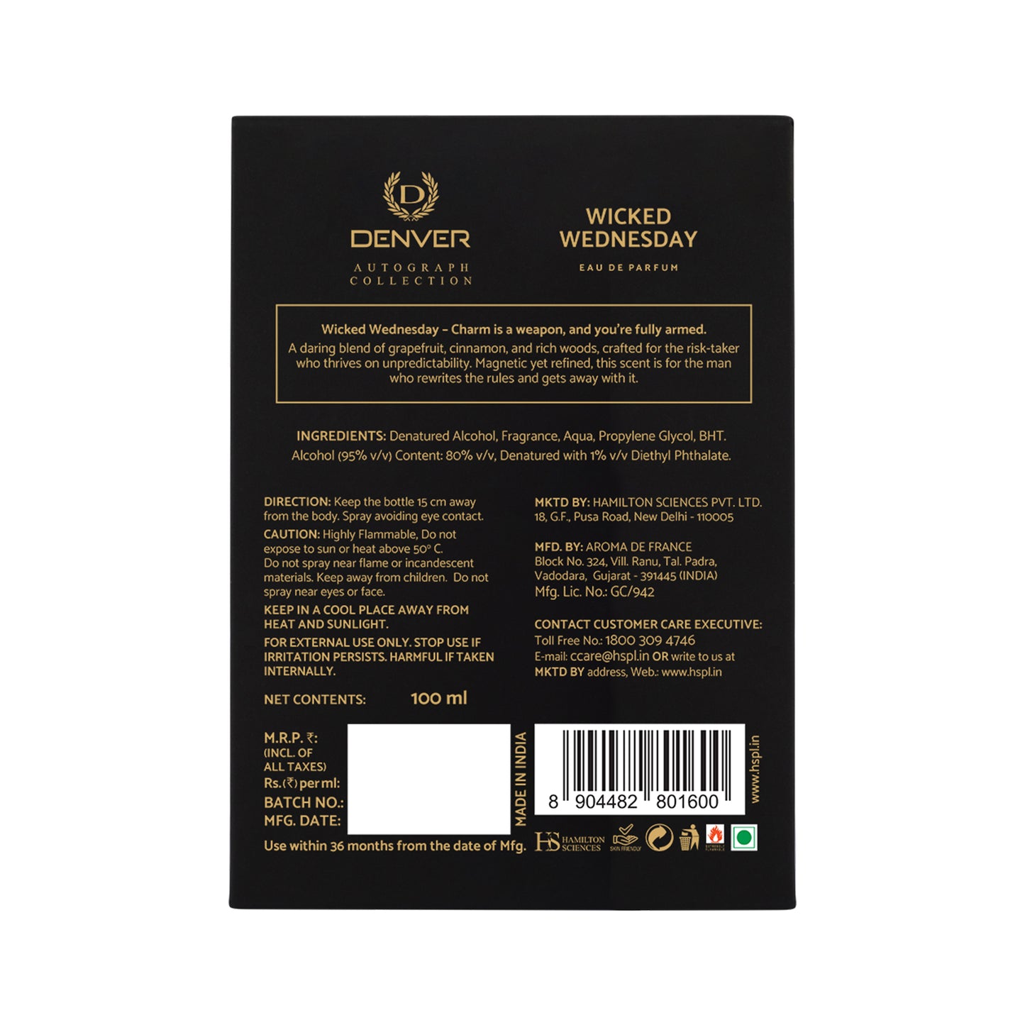 Wicked Wednesday Perfume 100ml - Back Side