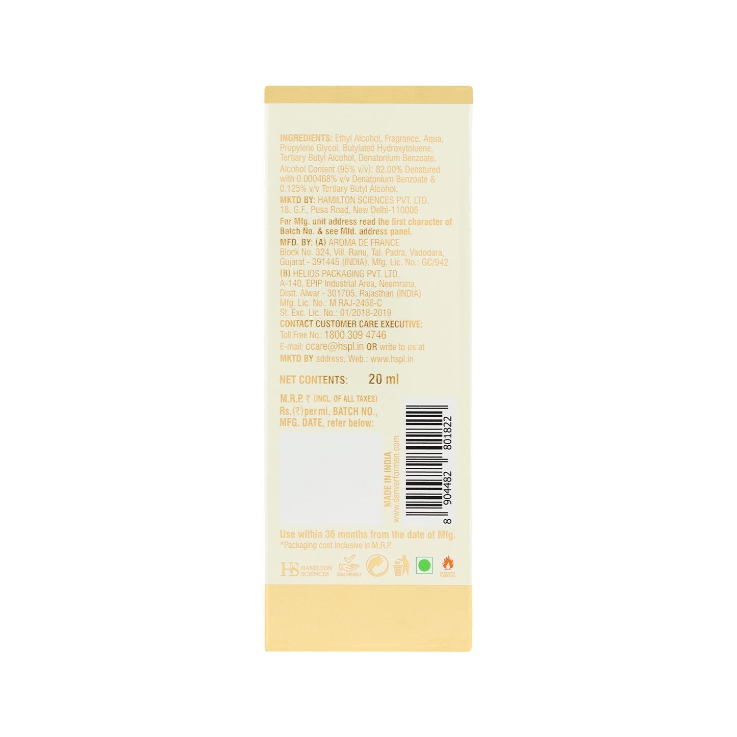 Imperial Perfume 20ml Back Side