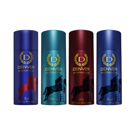 Denver Pack of 4 Deos (Ace + Volt + Phyton + Goal) - 165ml Each