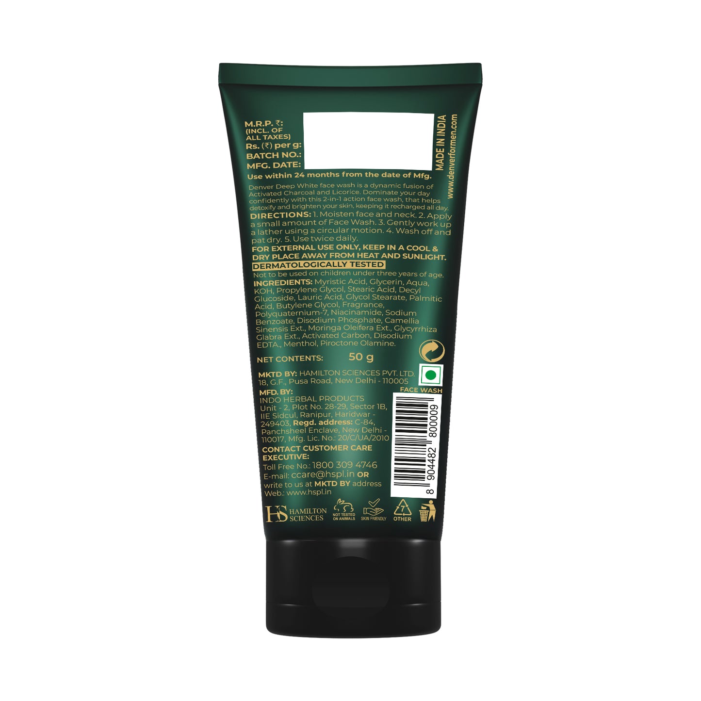 DENVER Deep White 2 in 1 Face wash 50g