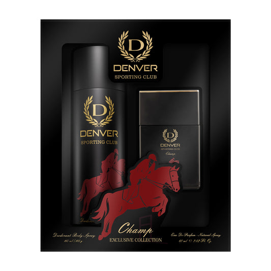 Sporting Club Champ Premium Gift Pack | 60ml Perfume | 165ml Deodorant | DENVER