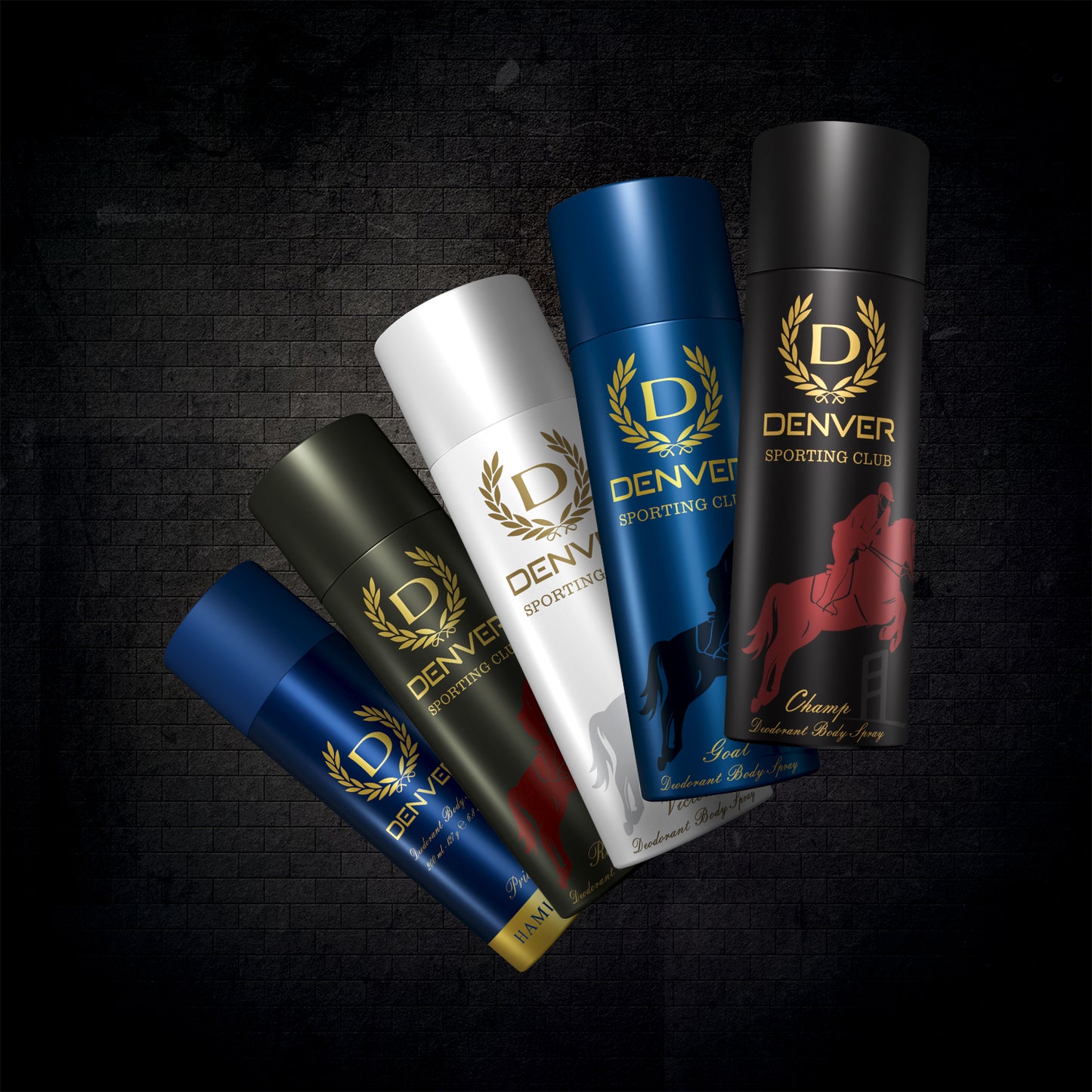 Denver Pack of 5 Deos (Goal + Victor + Champ + Rider + Pride) - 180/200ml Each