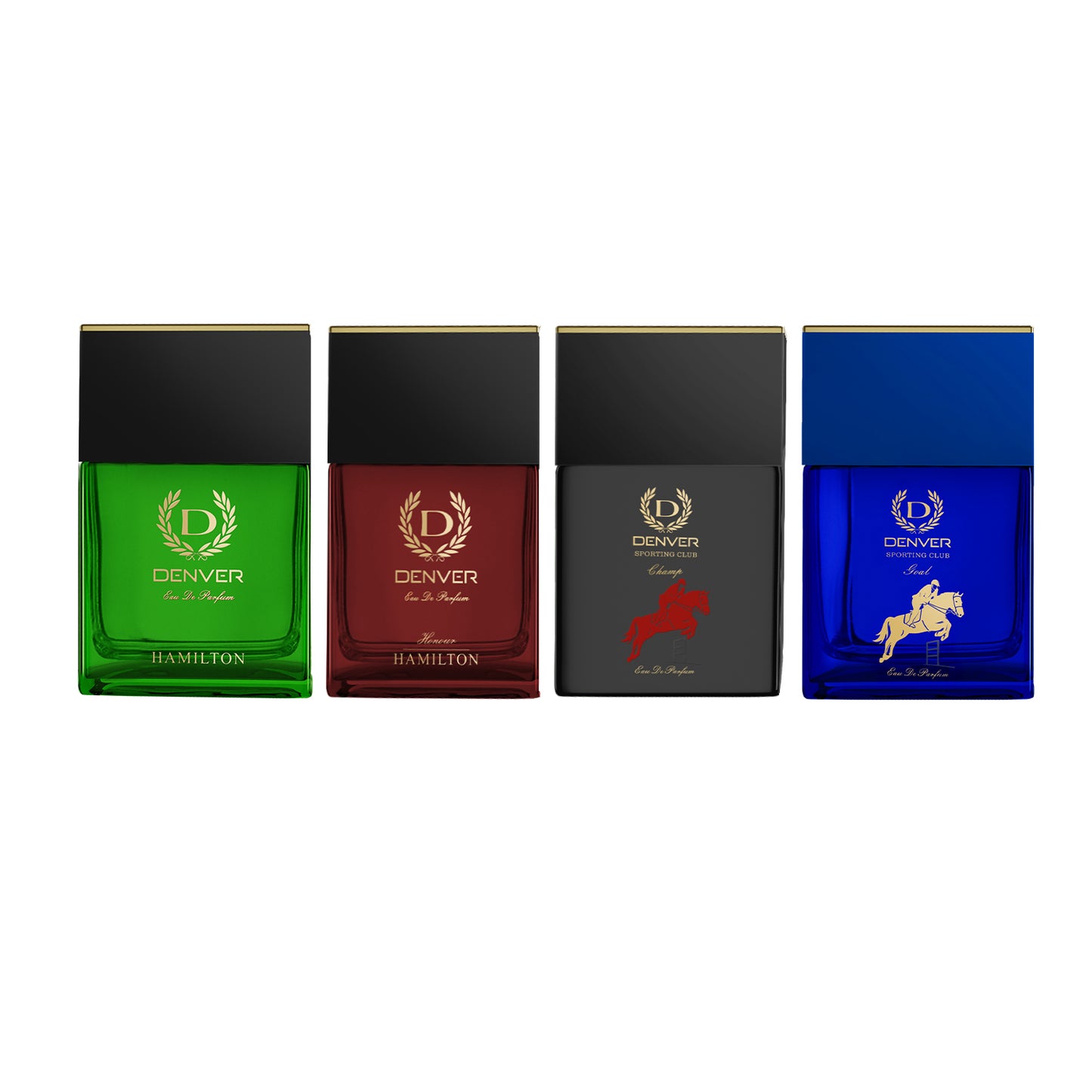Pack of 4 Perfumes (Hamilton + Goal + Champ + Honour) - 70ml Each | DENVER