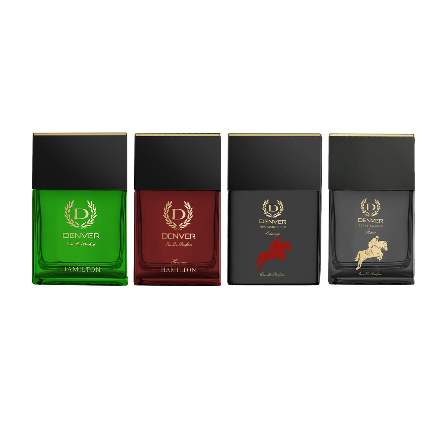 Denver Pack of 4 Perfumes (Hamilton + Champ + Honour + Rider) - 70ml Each