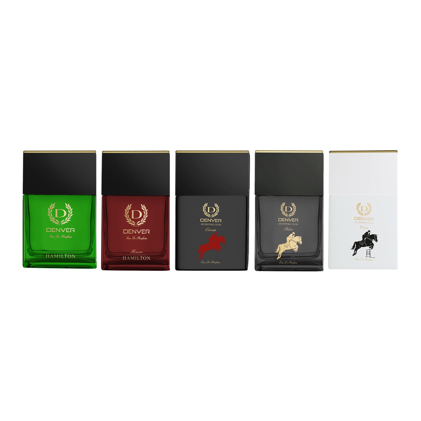 Denver Pack of 5 Perfumes (Hamilton + Victor + Rider + Champ+ Honour) - 70ml Each