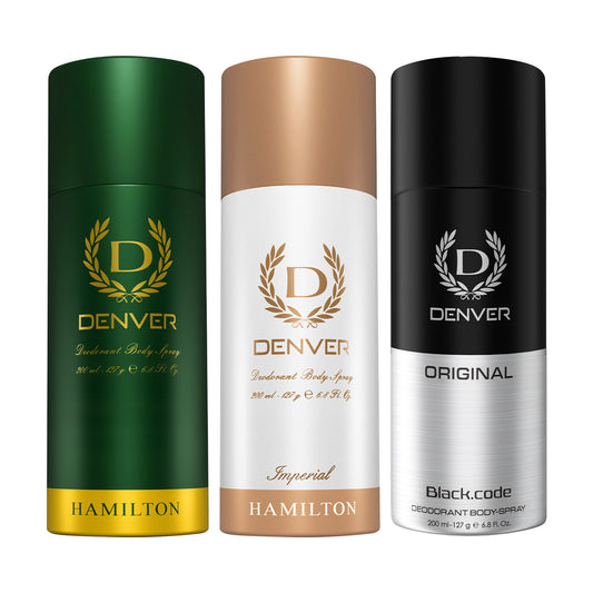 Pack of 3 Deos (Hamilton + Imperial + Black Code Original) - 200ml Each