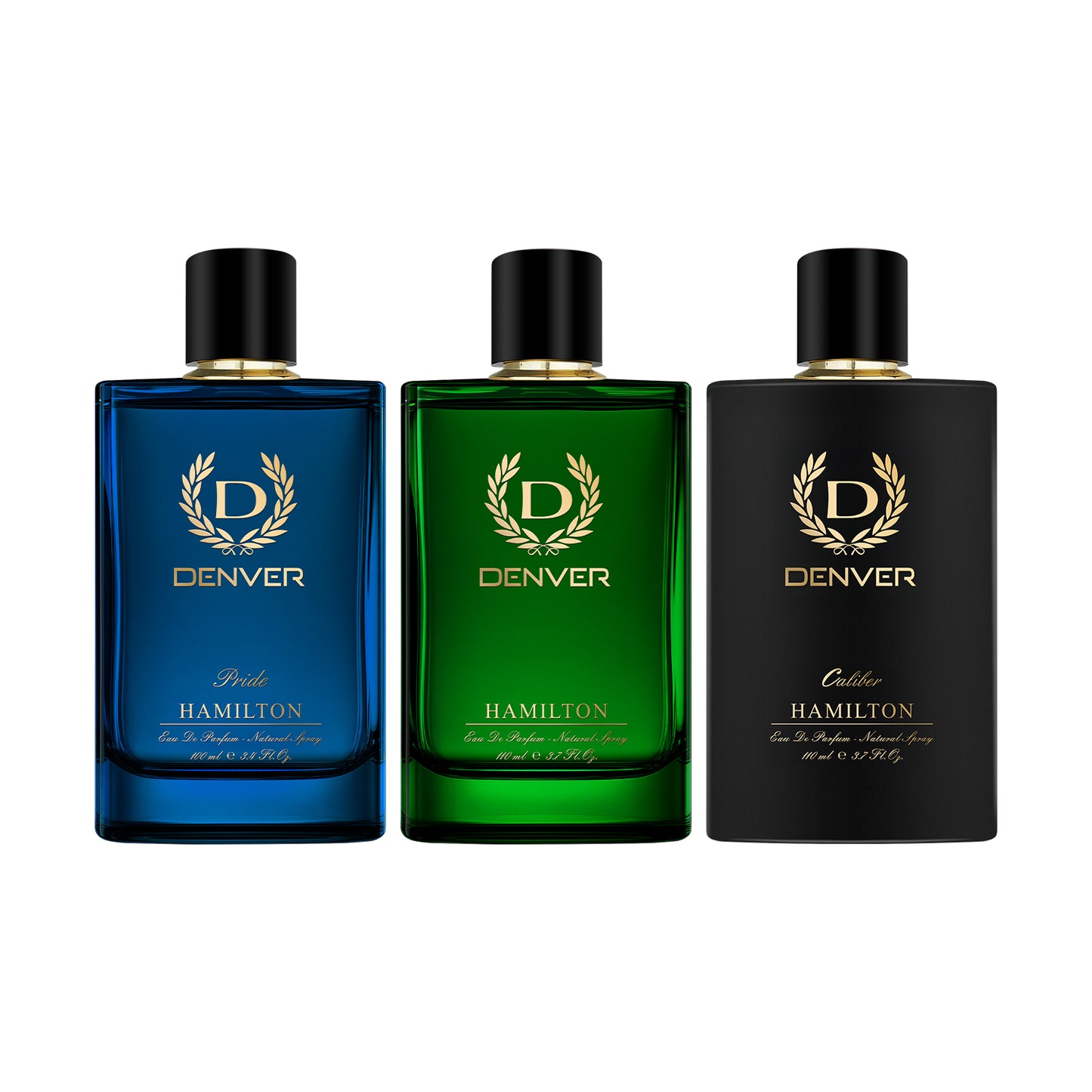 Pack of 3 Perfumes (Hamilton 110ml + Pride 100ml + Caliber 110ml) | DENVER