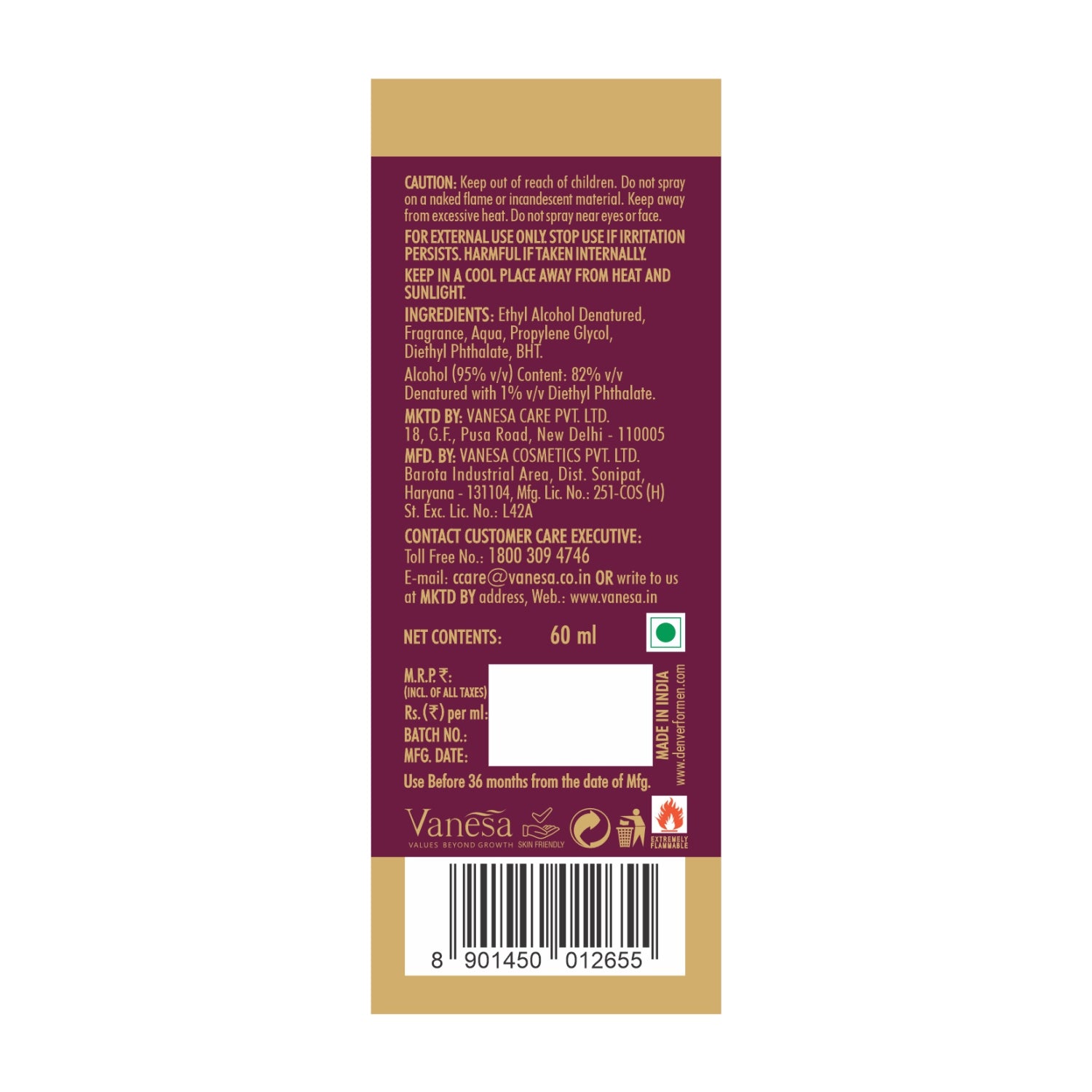 Honour Perfume Back Side