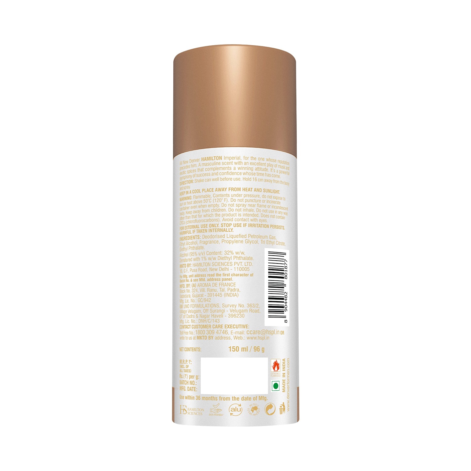 Imperial Deodorant - 150ml - Back Side