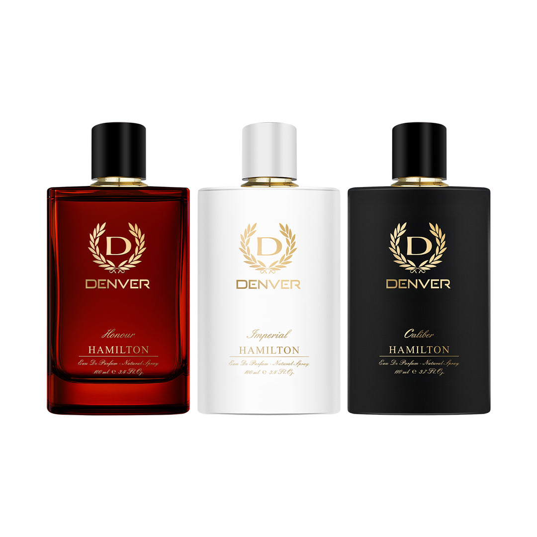 Pack of 3 Perfumes (Imperial 100ml + Caliber 110ml + Honour 100ml) | DENVER