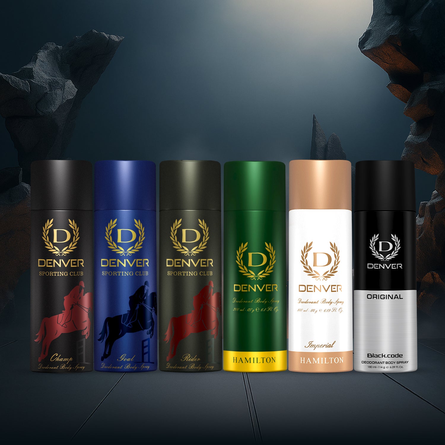 Champ + Goal + Rider + Hamilton + Imperial + Black Code Original - 180/200ml Each