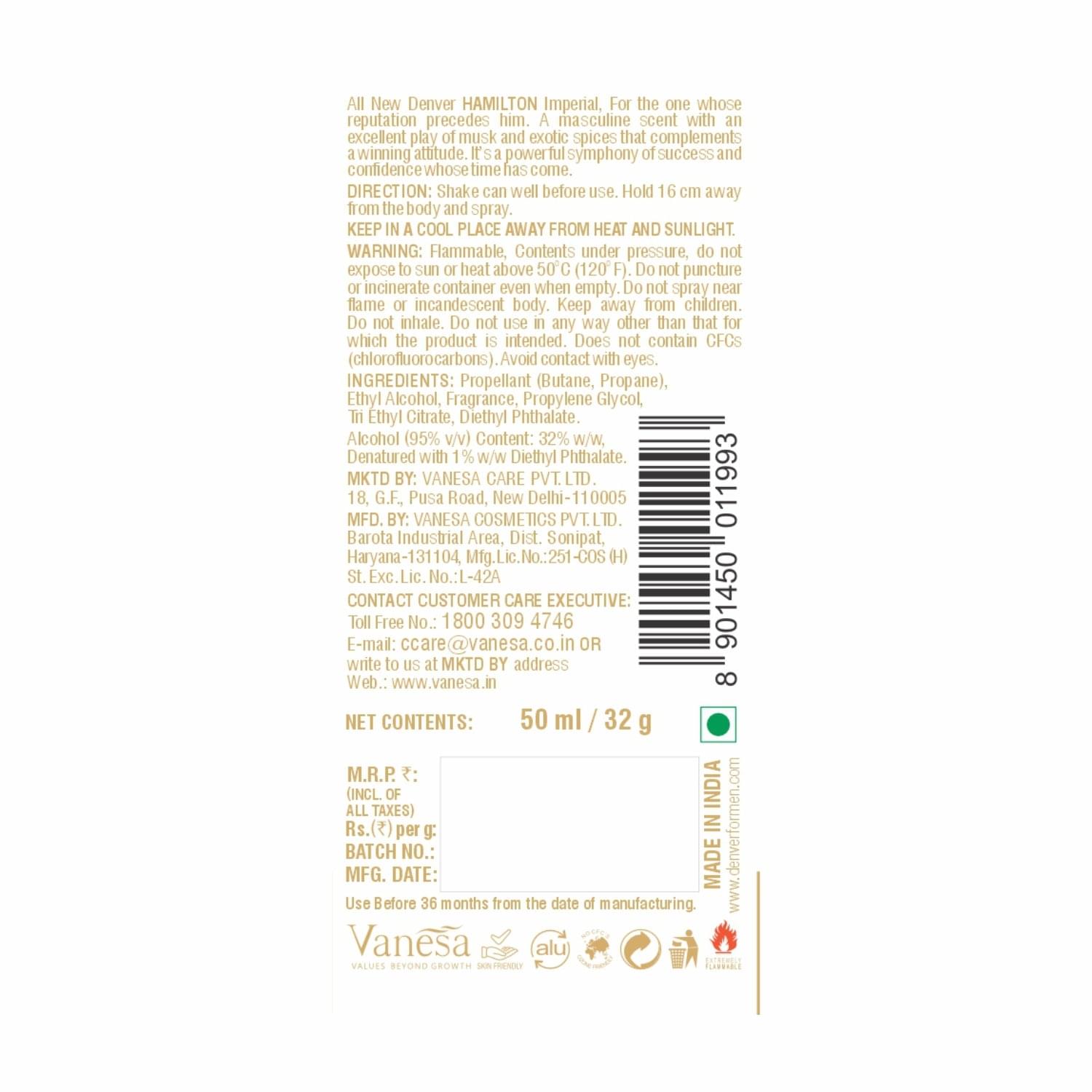 Denver Imperial Nano Deodorant