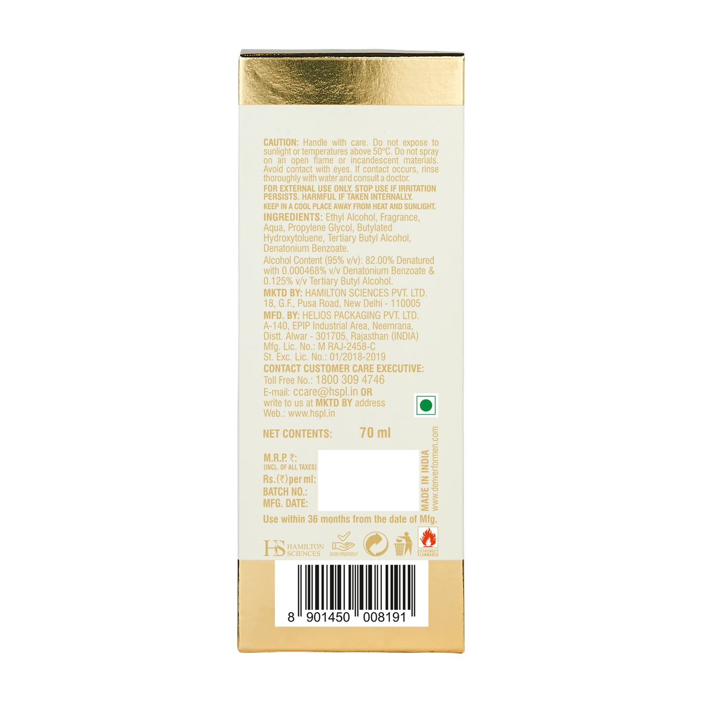 Imperial Perfume 70ml Back Side