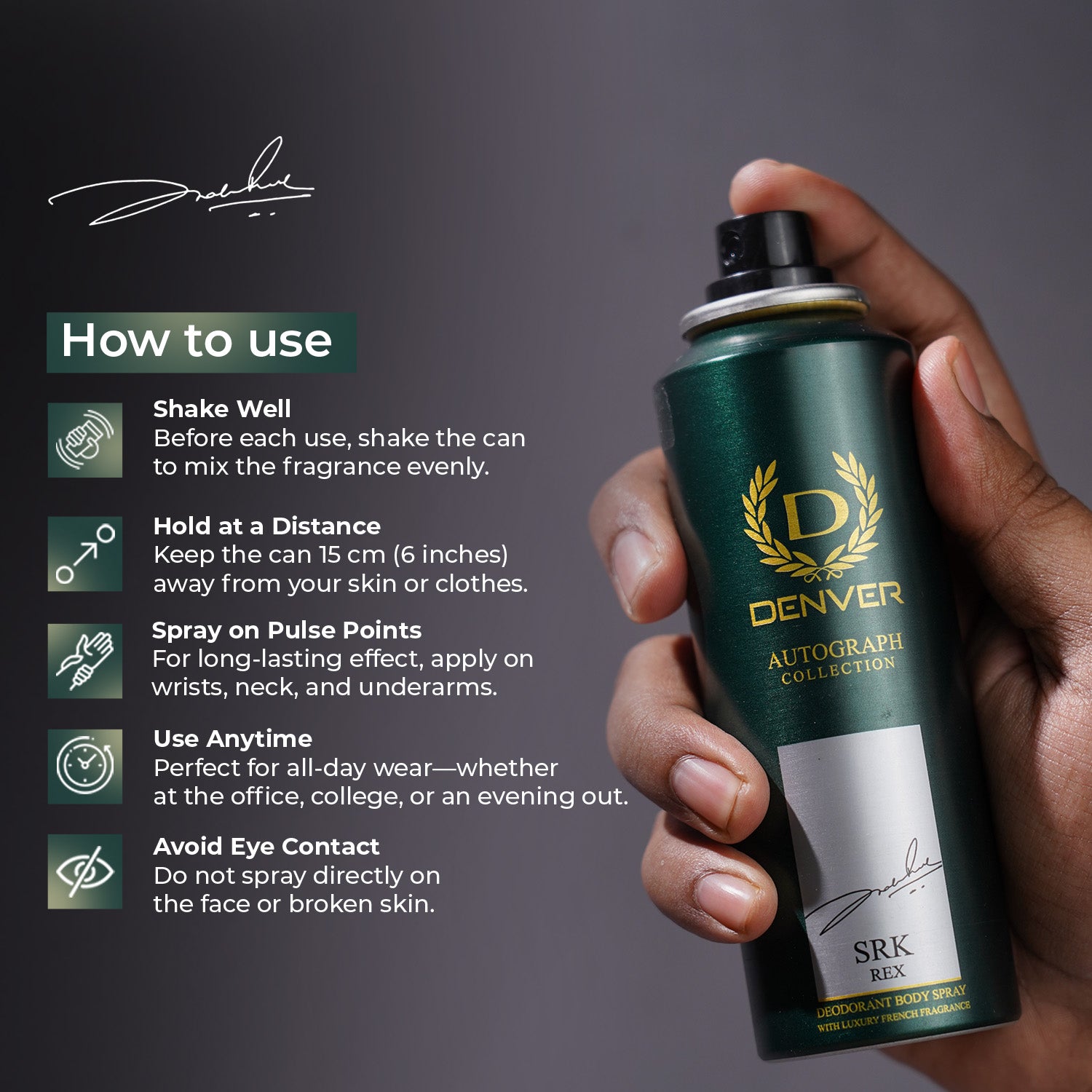 SRK Deodorant Rex How To use?