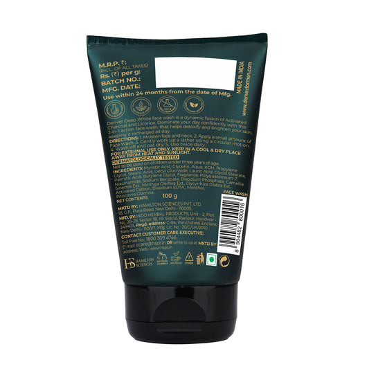 Denver 2 in 1 facewash 100g Back Side