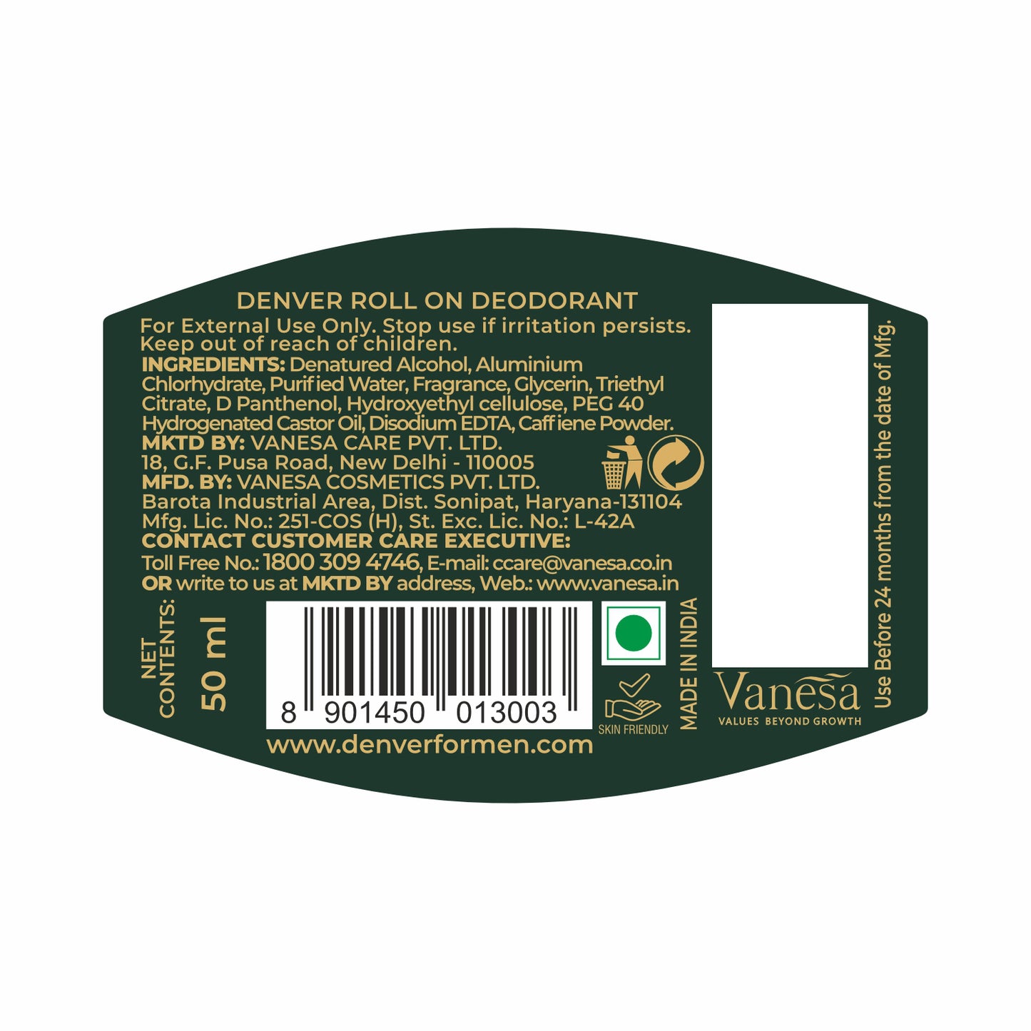 Denver Body Roll On back Side