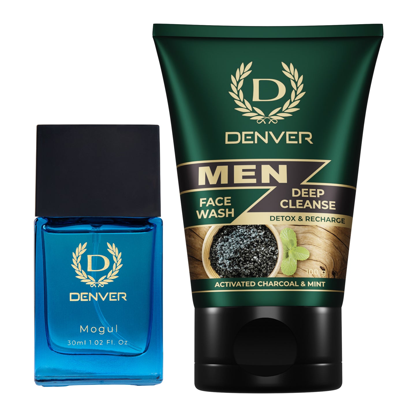 Denver Pack of 2 (Mogul Perfume 30ml + Deep Cleanse Face Wash 100g)