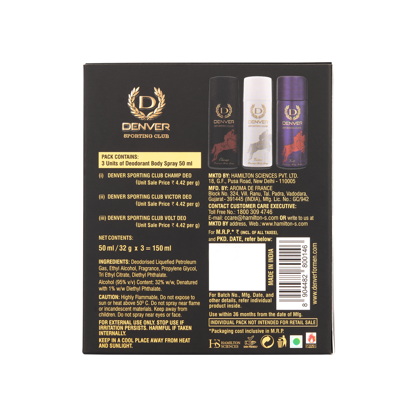 Sporting club collection deo Back Side