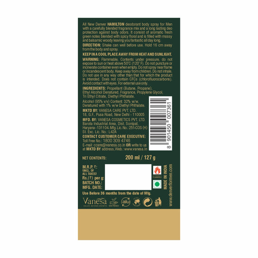 Denver Hamilton Deo Back Side