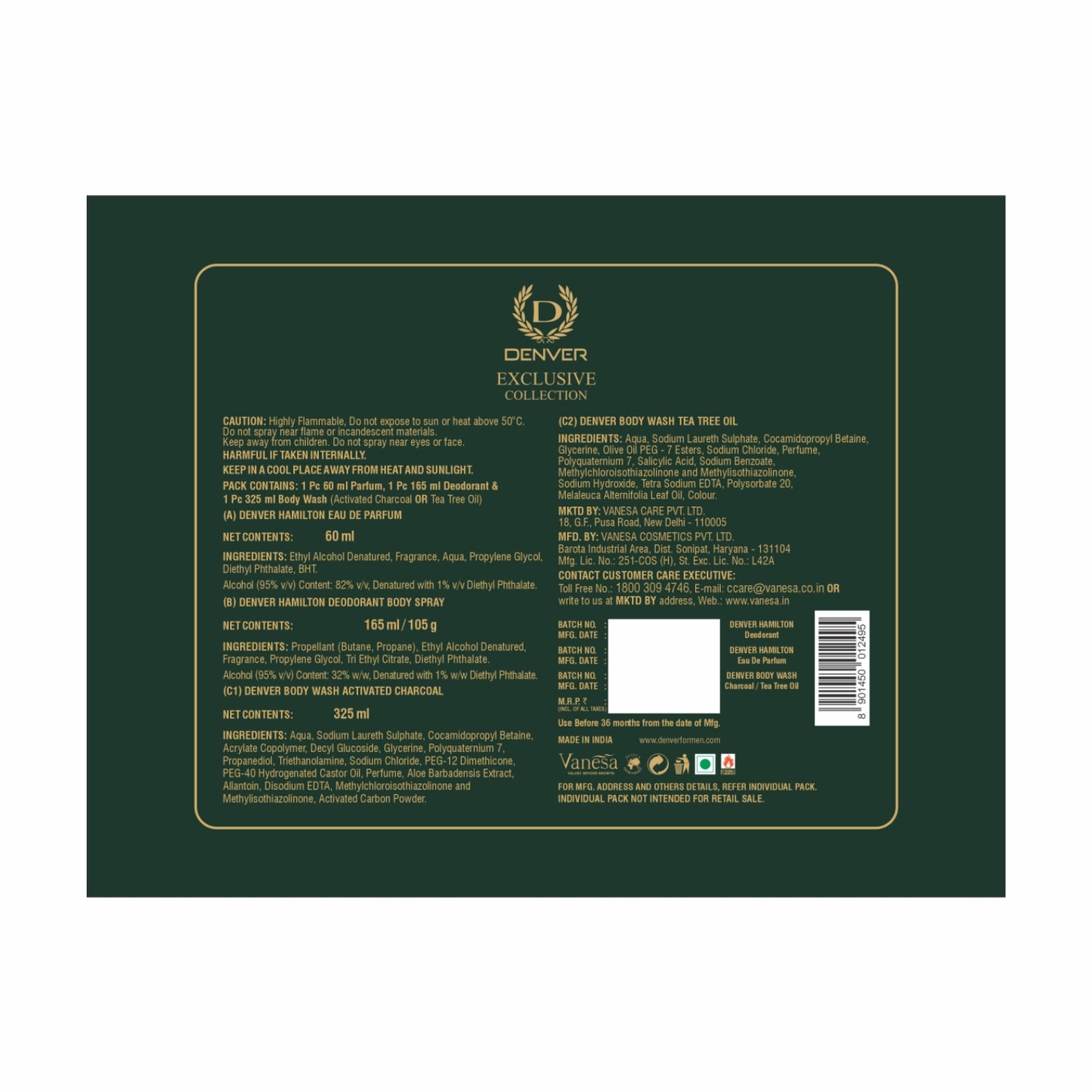 Denver Hamilton Gift Pack Back Side