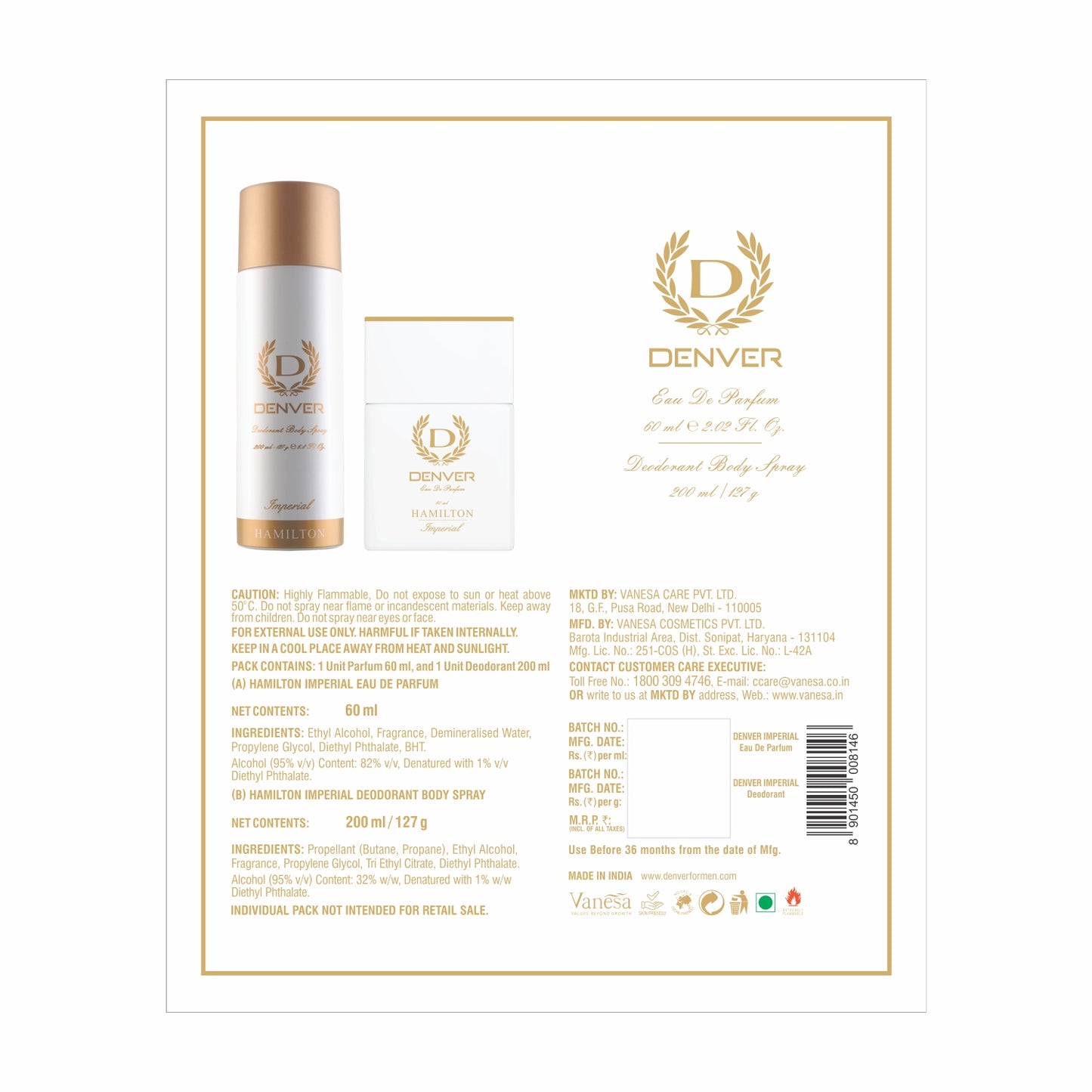 Denver Imperial Gift Pack Back Side