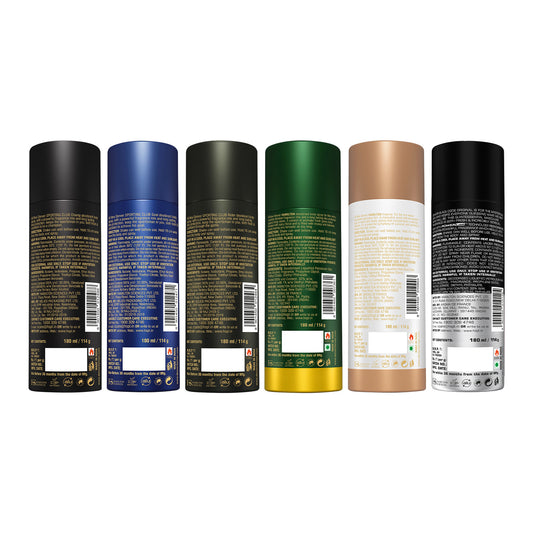 Denver Pack of 6 Deos (Champ + Goal + Rider + Hamilton + Imperial + Black Code Original) - 180/200ml Each