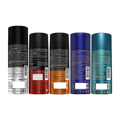 Denver Pack of 5 Deos Volt + Phyton 165ml + Black Code 150ml + Goat + Blaze - 150ml Each - Sale