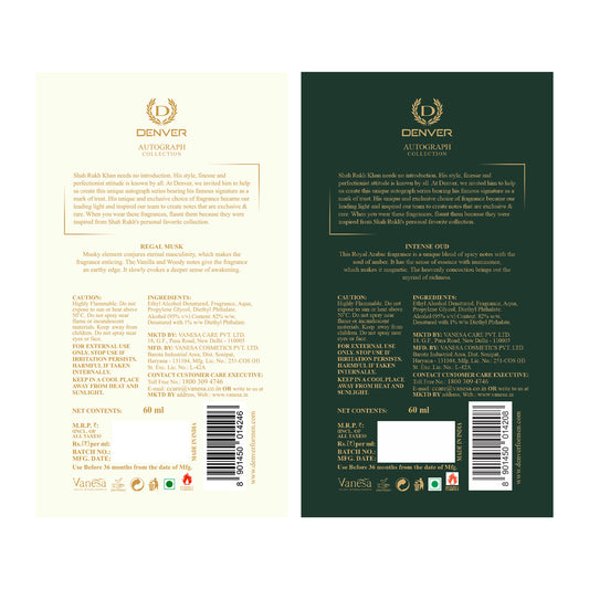 Regal Musk + Intense Oud) - 60ml Each Back Image
