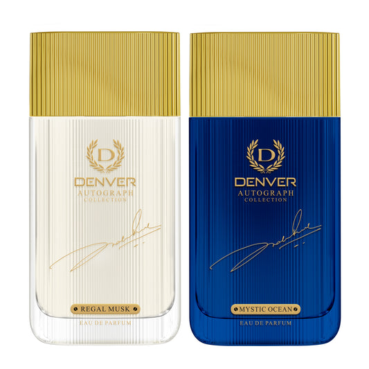 DENVER Pack of 2 SRK Autograph Perfume (Regal Musk + Mystic Ocean) - 60ml Each