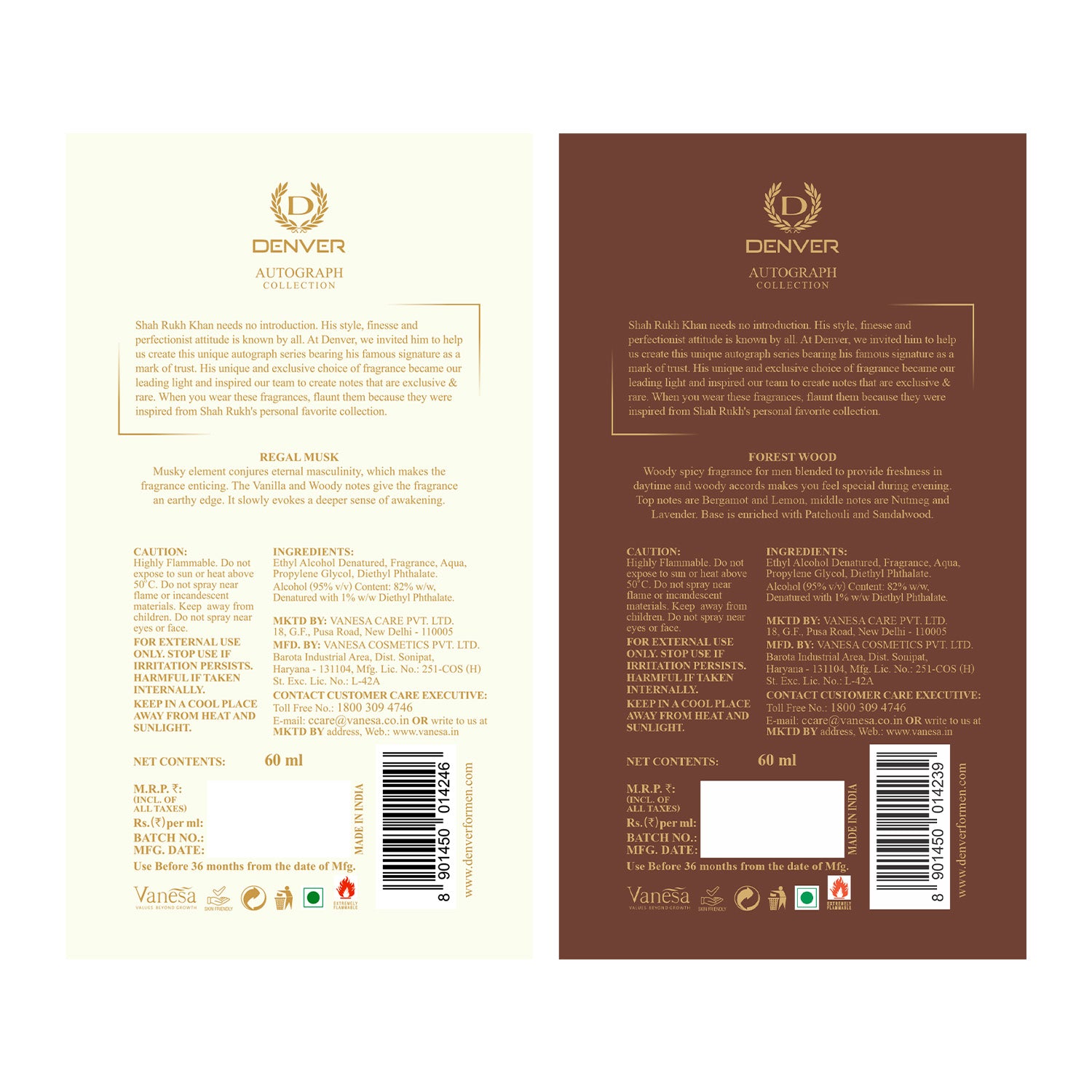 Regal Musk + Forest Wood - 60ml Each Back Image