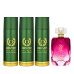 3 Hamilton Deo 200ml and Desire Perfume 100ml Set