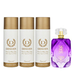 3 Imperial Deo 200ml and Fantasy Perfume 100ml Set