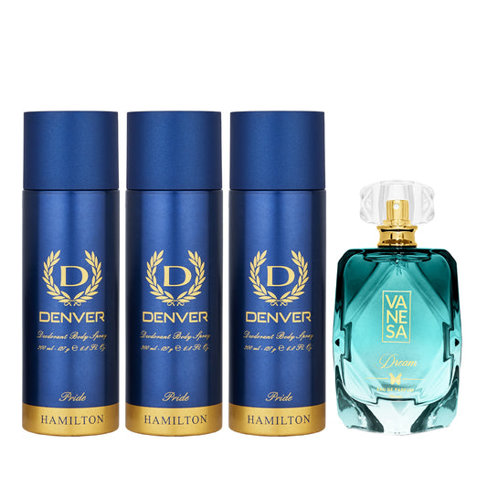Pride deo pack of 3 with Vanesa Dream Perfume