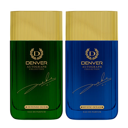 DENVER Pack of 2 SRK Autograph Perfume (Intense Oud + Mystic Ocean) - 60ml Each