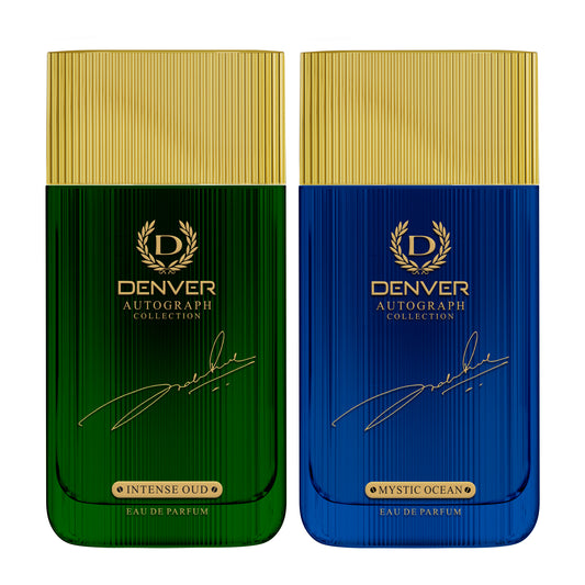 DENVER Pack of 2 SRK Autograph Perfume (Intense Oud + Mystic Ocean) - 60ml Each