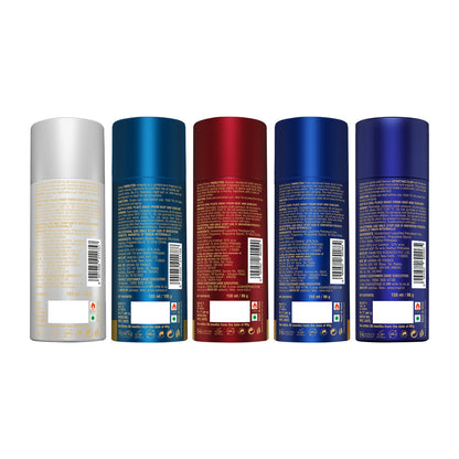 Denver Pack of 5 Deos (Victor + Goal + Integrity + Honour + Pride) - 150/165ml Each