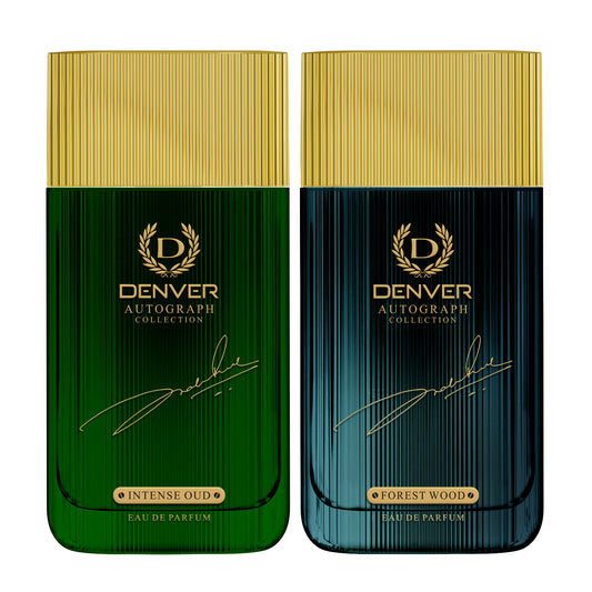 DENVER Pack of 2 SRK Autograph Perfume (Intense Oud + Forest Wood) - 60ml Each