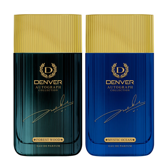 DENVER Pack of 2 SRK Autograph Perfume (Forest Wood + Mystic Ocean) - 60ml Each